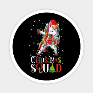 Christmas Squad Rainbow Dabbing Unicorn Funny Xmas Lights Magnet